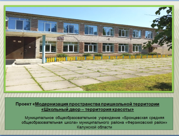 Модернизация пространства пришкольной территории «Школьный двор – территория красоты».